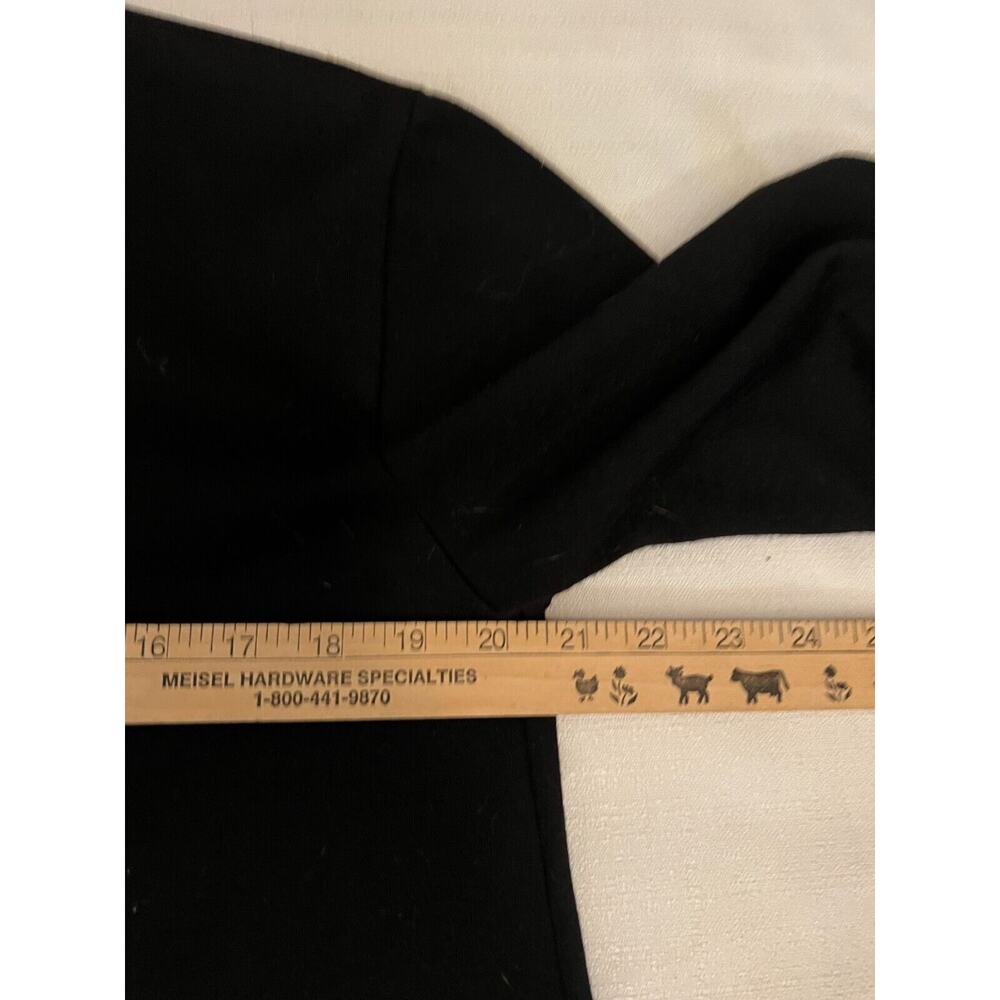 Liz Claiborne Blazer Dress Women's Petite Large Black Wool Embroidered VTG 80s - Picture 10 of 12